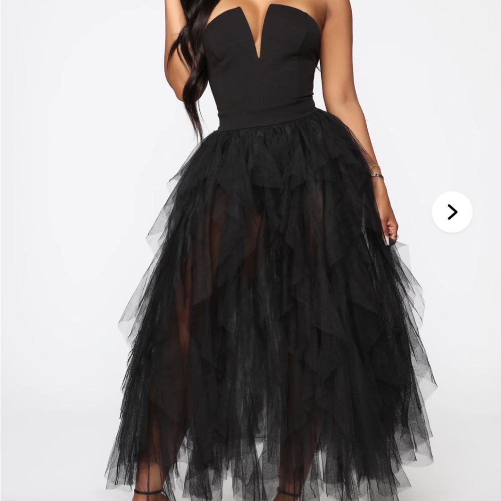 Elegant Black Tulle Dress